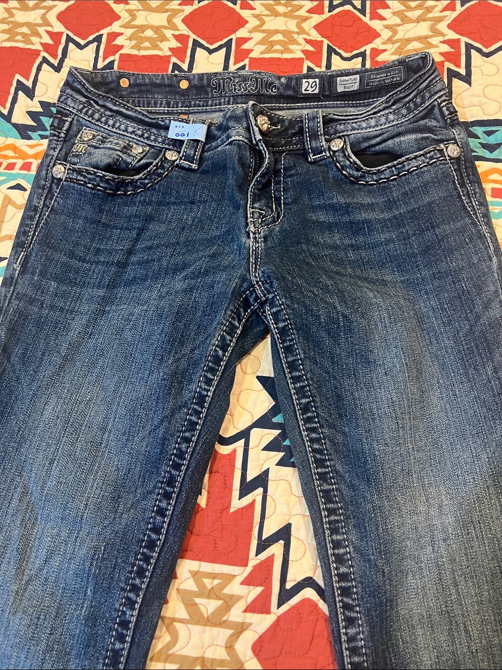 Miss Me Blue Wash Skinny Jeans